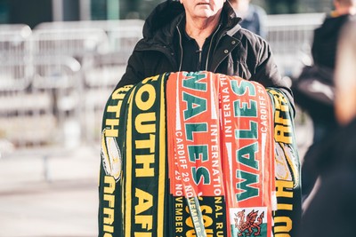 291125 - Wales v South Africa - Quilter Nations Series - Matchday colour in Cardiff City Centre ahead of the game 
