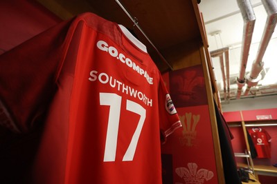 291125 - Wales v South Africa Springboks - Quilter Nations Series - Danny Southworth of Wales jersey in the dressing room before the game