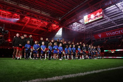 291125 - Wales v South Africa Springboks - Quilter Nations Series - Wales during the anthem