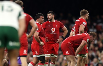 291125 - Wales v South Africa Springboks - Quilter Nations Series - Rhys Davies of Wales looks on