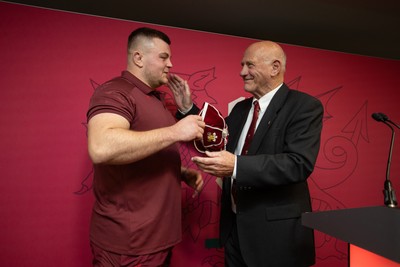 291125 - Wales v South Africa Springboks - Quilter Nations Series - Danny Southworth of Wales cap presentation