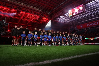 291125 - Wales v South Africa Springboks - Quilter Nations Series - Wales sing the anthem