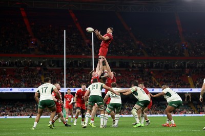 291125 - Wales v South Africa Springboks - Quilter Nations Series - Alex Mann of Wales in the line out