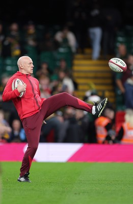 291125 - Wales v South Africa Springboks, Quilter Nations Series - Wales head coach Steve Tandy during warm up