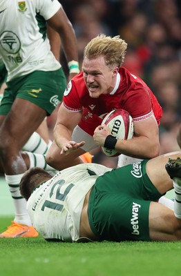 291125 - Wales v South Africa Springboks, Quilter Nations Series - Blair Murray of Wales looks to attack