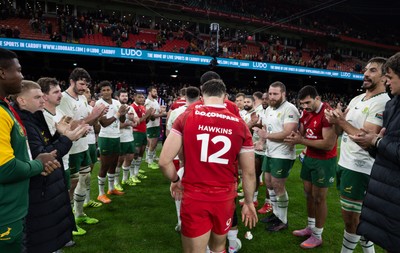 291125 - Wales v South Africa Springboks, Quilter Nations Series - Wales players are clapped off the pitch at the end of the match by the Springboks