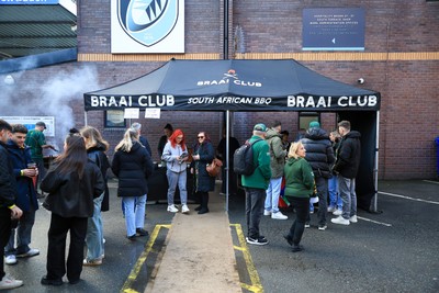 291125 - Wales v South Africa - Quilter Nations Series - South Africa fans before game