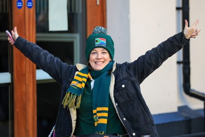291125 - Wales v South Africa - Quilter Nations Series - South Africa fans before game