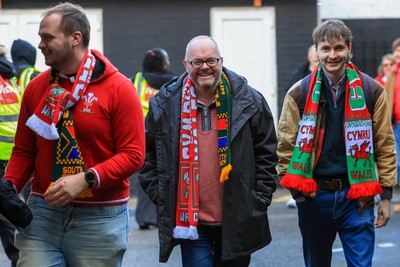 291125 - Wales v South Africa - Quilter Nations Series - Wales fans in fan zone 