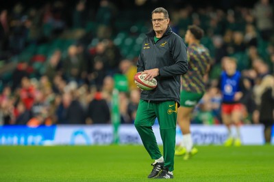 291125 - Wales v South Africa - Quilter Nations Series - South Africa Head Coach Rassie Erasmus