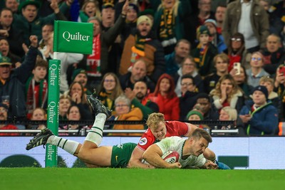 291125 - Wales v South Africa - Quilter Nations Series - Andre Esterhuizen of South Africa Scores a Try