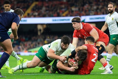 291125 - Wales v South Africa - Quilter Nations Series - Ruan Nortje of South Africa Scores a Try