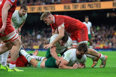 291125 - Wales v South Africa - Quilter Nations Series - Eben Etzebeth of South Africa Scores a Try