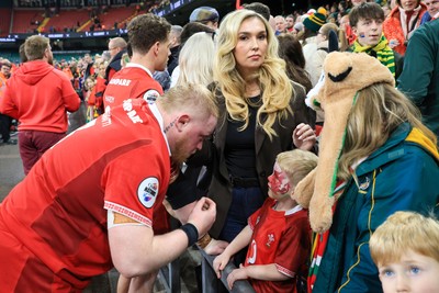 291125 - Wales v South Africa - Quilter Nations Series - Keiron Assiratti of Wales after the match 