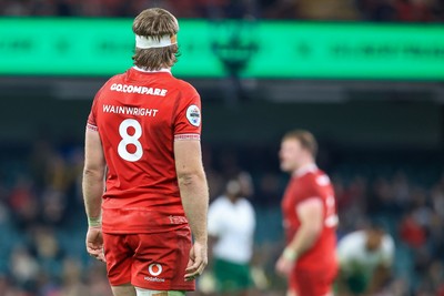 291125 - Wales v South Africa - Quilter Nations Series - Aaron Wainwright of Wales 