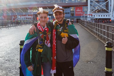 291125 - Wales v South Africa - Quilter Nations Series - Fans before the match