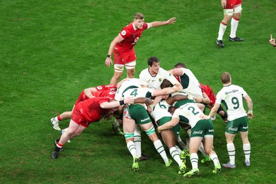 291125 - Wales v South Africa - Quilter Nations Series - Franco Mostert of South Africa drives a maul forward