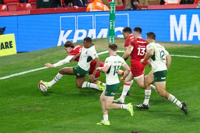 291125 - Wales v South Africa - Quilter Nations Series - Ellis Mee of Wales goes close to scoring a try