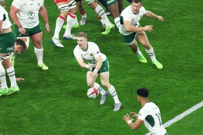 291125 - Wales v South Africa - Quilter Nations Series - Morne van den Berg of South Africa passes the ball