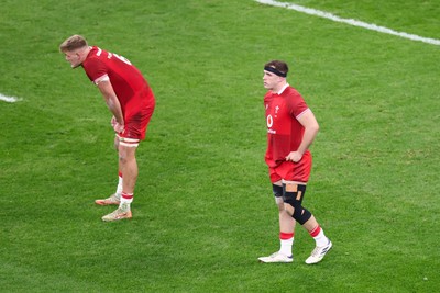 291125 - Wales v South Africa - Quilter Nations Series - Taine Plumtree and Morgan Morse of Wales