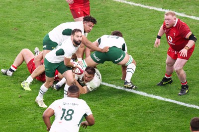 291125 - Wales v South Africa - Quilter Nations Series - Cobus Reinach of South Africa passes the ball