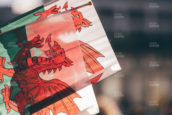 291125 - Wales v South Africa - Quilter Nations Series - Matchday colour in Cardiff City Centre ahead of the game 