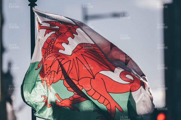 291125 - Wales v South Africa - Quilter Nations Series - Matchday colour in Cardiff City Centre ahead of the game 