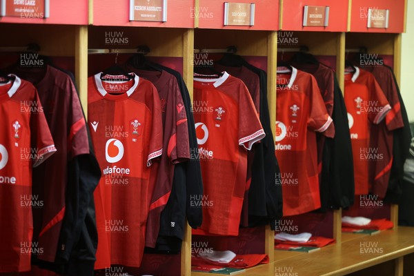 291125 - Wales v South Africa Springboks - Quilter Nations Series - General View of the dressing room before the game