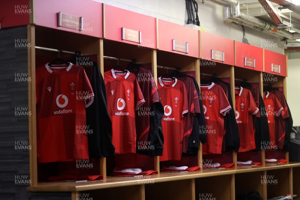 291125 - Wales v South Africa Springboks - Quilter Nations Series - General View of the dressing room before the game