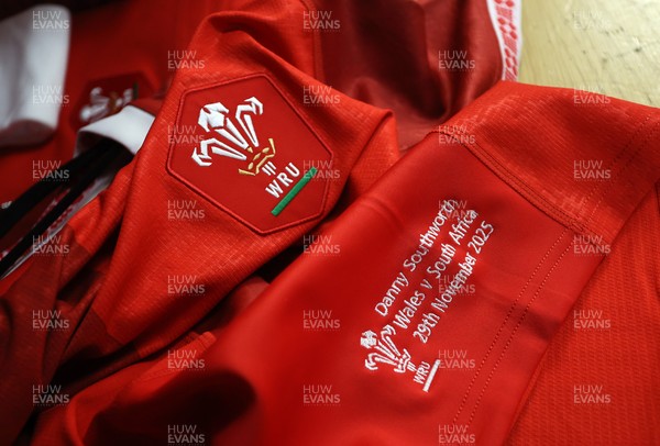 291125 - Wales v South Africa Springboks - Quilter Nations Series - Danny Southworth of Wales jersey in the dressing room before the game
