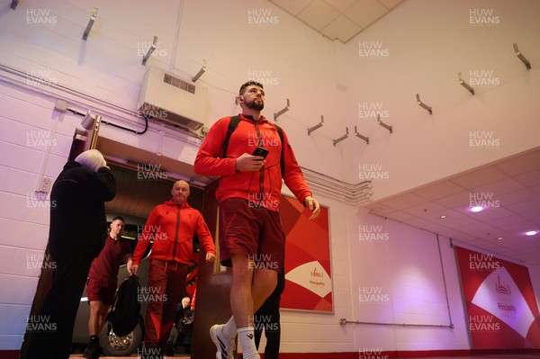291125 - Wales v South Africa Springboks - Quilter Nations Series - Rhys Davies of Wales arrives at the stadium
