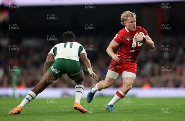291125 - Wales v South Africa Springboks - Quilter Nations Series - Blair Murray of Wales is challenged by Canan Moodie of South Africa 