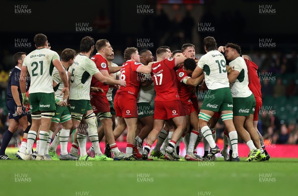 291125 - Wales v South Africa Springboks - Quilter Nations Series - Tensions between the teams boil over