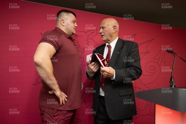 291125 - Wales v South Africa Springboks - Quilter Nations Series - Danny Southworth of Wales cap presentation