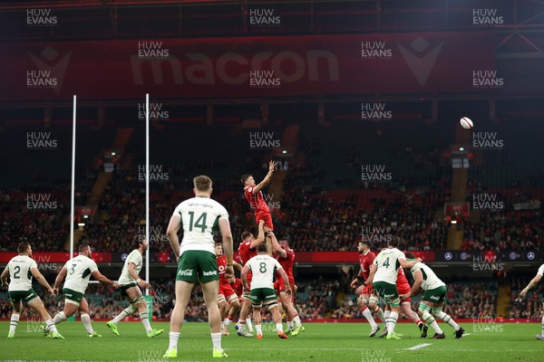 291125 - Wales v South Africa Springboks - Quilter Nations Series - Alex Mann of Wales in the line out