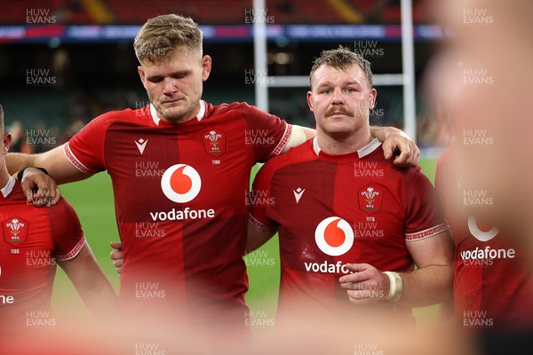 291125 - Wales v South Africa Springboks - Quilter Nations Series - Taine Plumtree and Dewi Lake of Wales 