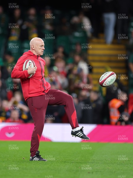 291125 - Wales v South Africa Springboks, Quilter Nations Series - Wales head coach Steve Tandy during warm up