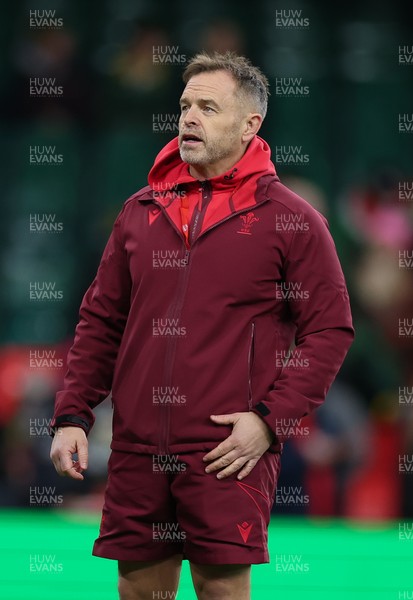 291125 - Wales v South Africa Springboks, Quilter Nations Series - Wales coach Danny Wilson during warm up