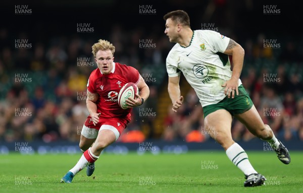 291125 - Wales v South Africa Springboks, Quilter Nations Series - Blair Murray of Wales looks to attack