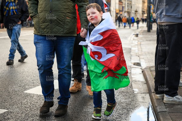 291125 - Wales v South Africa - Quilter Nations Series - Wales fans before game 