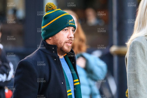 291125 - Wales v South Africa - Quilter Nations Series - South Africa fans before game