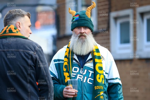 291125 - Wales v South Africa - Quilter Nations Series - South Africa fans before game