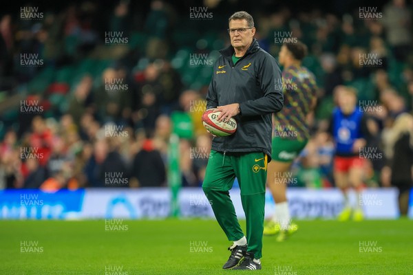 291125 - Wales v South Africa - Quilter Nations Series - South Africa Head Coach Rassie Erasmus