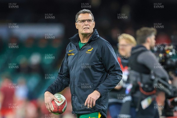 291125 - Wales v South Africa - Quilter Nations Series - South Africa Head Coach Rassie Erasmus