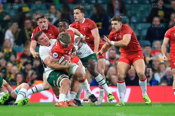 291125 - Wales v South Africa - Quilter Nations Series - Aaron Wainwright of Wales 