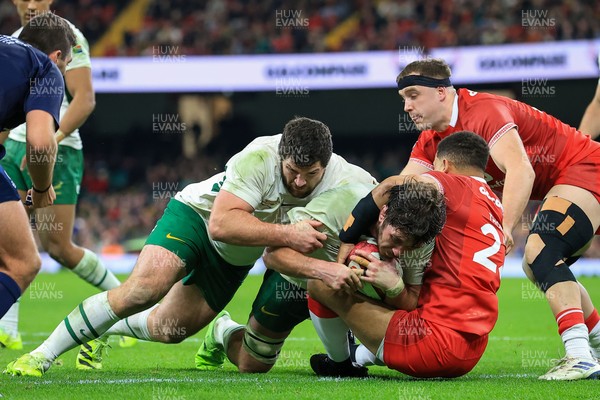 291125 - Wales v South Africa - Quilter Nations Series - Ruan Nortje of South Africa Scores a Try