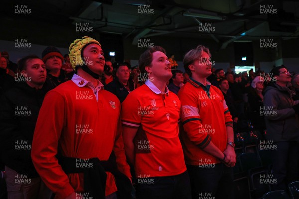 291125 - Wales v South Africa - Quilter Nations Series - Wales fans during national anthems