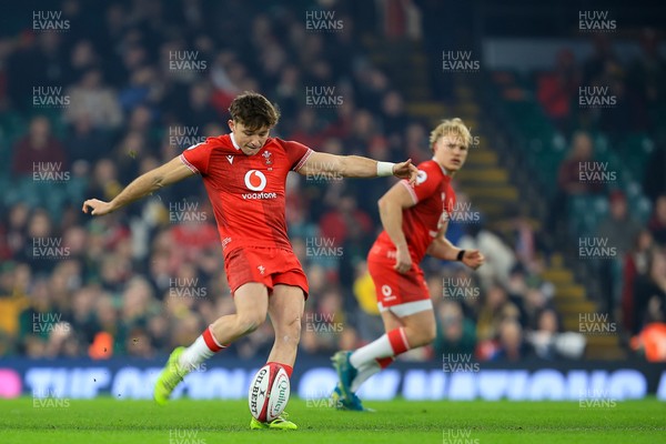 291125 - Wales v South Africa - Quilter Nations Series - Dan Edwards of Wales 