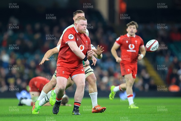 291125 - Wales v South Africa - Quilter Nations Series - Keiron Assiratti of Wales 