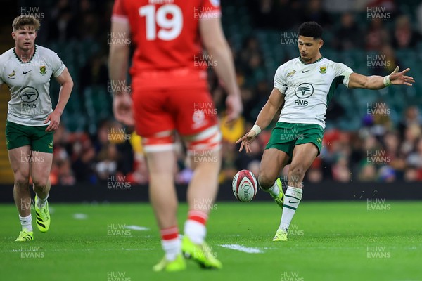 291125 - Wales v South Africa - Quilter Nations Series - Sacha Feinberg-Mngomezulu of South Africa